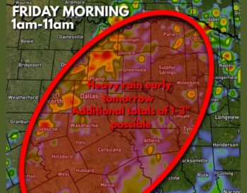 1 to 3 More Inches of Rain Threatens Flash Flooding Across Dallas, Fort Worth, Plano, and Tyler After Multiple Water Rescues in the Metroplex