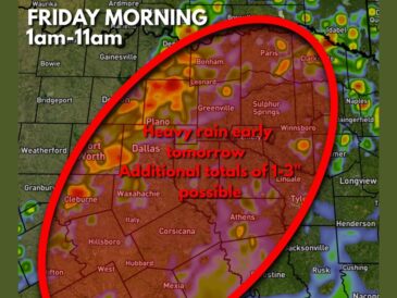 1 to 3 More Inches of Rain Threatens Flash Flooding Across Dallas, Fort Worth, Plano, and Tyler After Multiple Water Rescues in the Metroplex