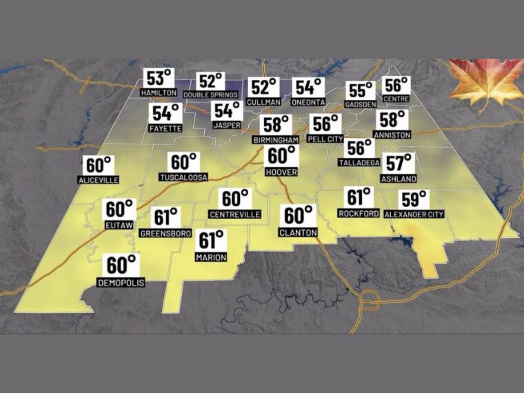Cooler Lows in the 50s Return to Birmingham, Cullman, and Gadsden Tonight as Possible Gulf System Isaias Could Bring Alabama Rain Saturday Into Sunday