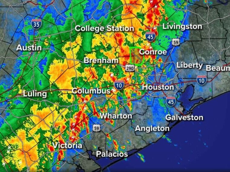 Flood Watch Covers Houston, Harris County, Conroe, and College Station Through Friday Evening as Slow-Moving Downpours Target Areas North and West of Downtown