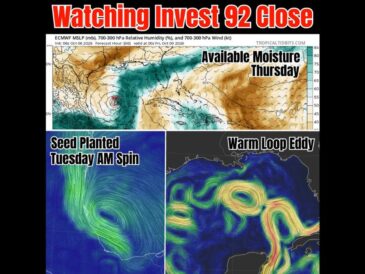 Invest 92L Gains Spin in Southwestern Gulf as Warm Loop Eddy and Deep Moisture Raise Hurricane and Rapid Intensification Concerns for Gulf Coast