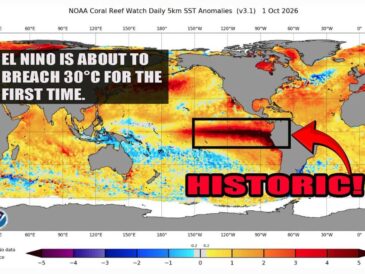 Record El Nino Nears 30°C in Pacific Nino 3.4 Region for First Time, Leaving U.S. Winter Weather Outlook Uncertain