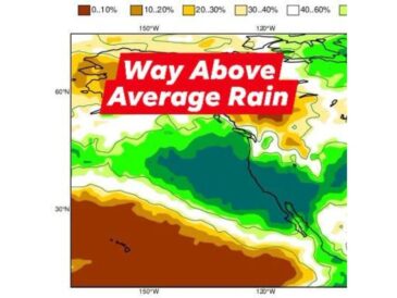 Strong El Nino Points to Way Above Average Rain for California, Arizona, and the Southwest This Winter With Warm Storms and Low Elevation Snow
