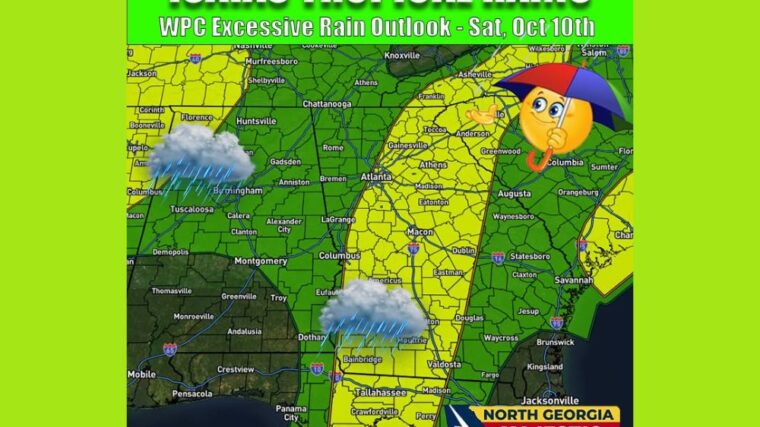 Tropical Storm Isaias Brings Slight Flood Risk to Atlanta, Athens, Gainesville, and Macon Saturday With Gusty Squalls Before Drier Weather Returns Sunday